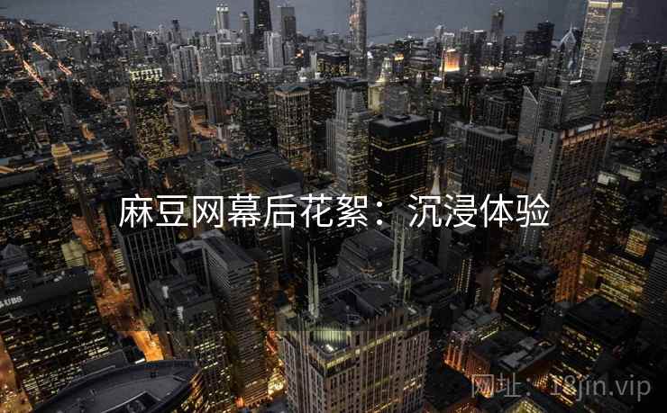 麻豆网幕后花絮：沉浸体验