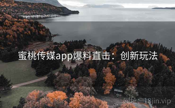 蜜桃传媒app爆料直击：创新玩法